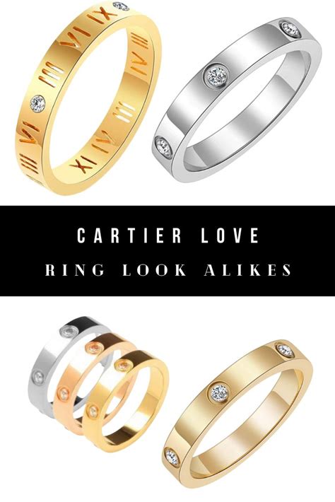 cartier love ring dupe silver|cartier look alike ring.